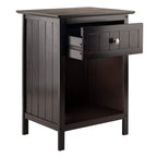 Ergode Wood Burke Home Office Printer Stand | Cottage Style Design | Adjustable Center Shelf | Ample Storage Space | Dark Coffee Finish | 19.84' W x 19.84' D x 31.1' H (99555-VV)