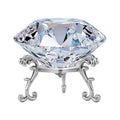 MerryNine Top K9 Clear Crystal Diamond Paperweight Decoration with Sliver Triangle Base, Decoration Wedding, Store, Home, Office