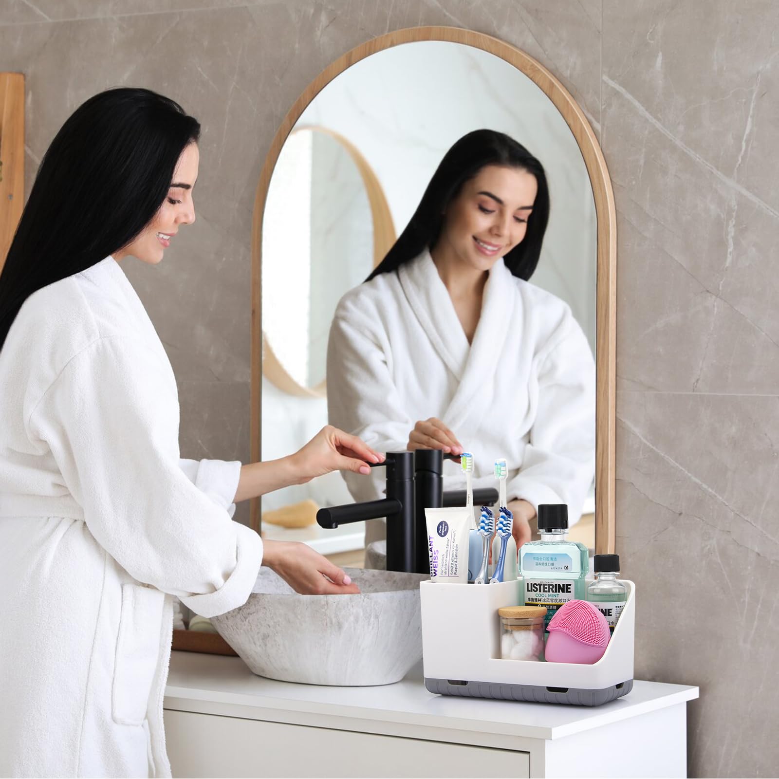 Parkmani Toothbrush Holders For Bathroom Countertop, Kids Electric Toothbrush And Toothpaste Holder, Bathroom Accessories Vanity