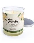 Pure Jasmine Scented Natural Soy Candle, Essential Fragrance Oils, 100% Soy, Phthalate & Paraben Free, Clean Burning, 9 Oz.