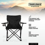 Travel Chair C-Series Rider Chair, Foldable And Portable Camping Chair, Black