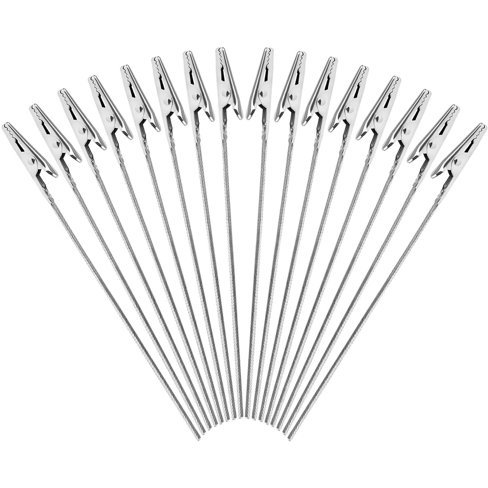 40 Pcs Metal Wire Alligator Clips, Long-Tailed Alligator Clamp Photo Clip Holder, Alligator Clips For Crafts, Diy Card, Photo, M