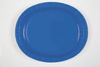 Royal Blue Solid Oval Plates - (Pack Of 8) - Uniquely Elegant & Durable Tableware - Perfect For Holidays, Events, And Celebratio