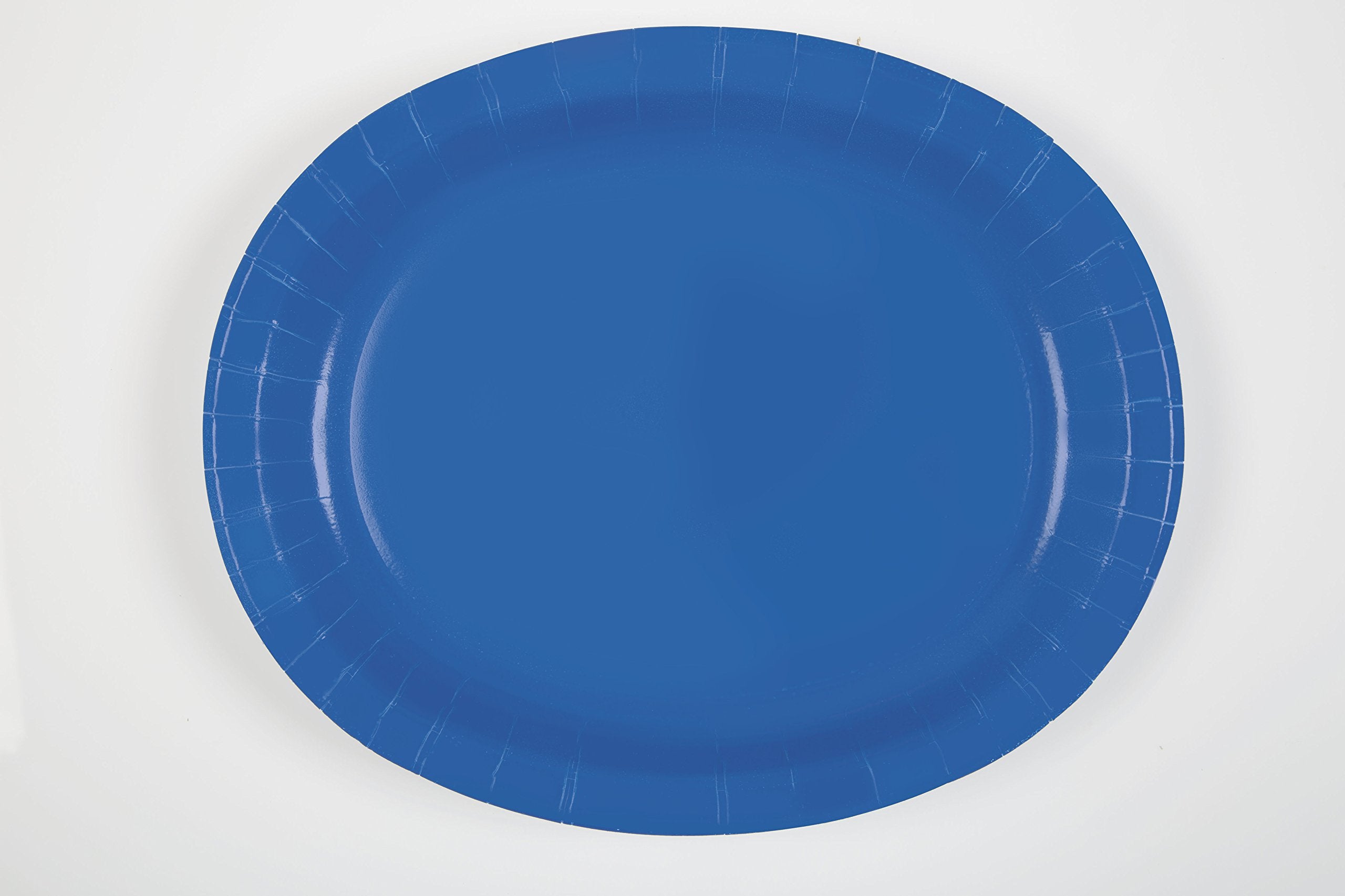 Royal Blue Solid Oval Plates - (Pack Of 8) - Uniquely Elegant & Durable Tableware - Perfect For Holidays, Events, And Celebratio
