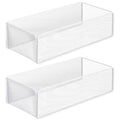 2 Pcs Magnetic Basket Organizer Holder for Fridge Magnetic Storage Bin Box Containers for Refrigerator Whiteboard Classroom (Lar