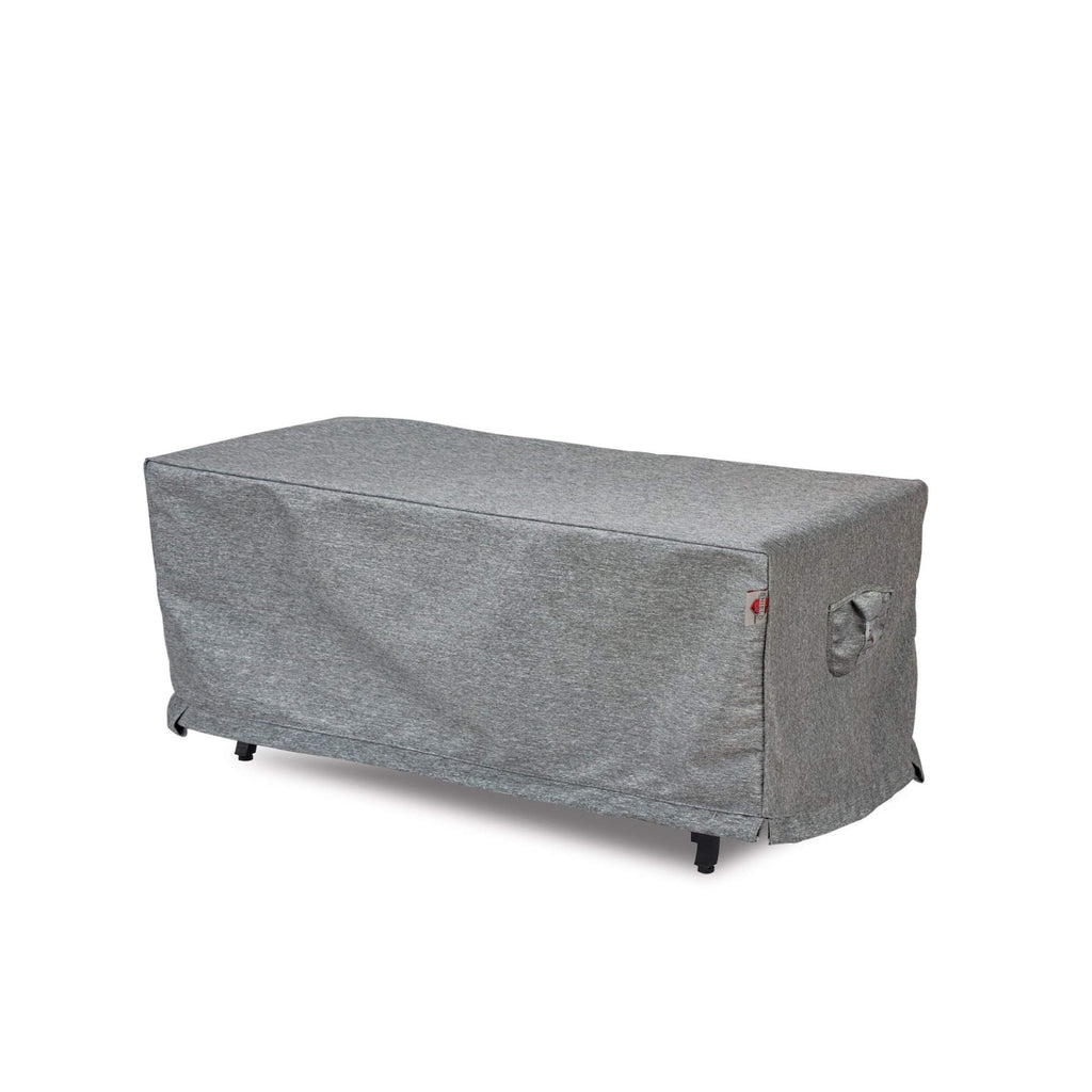 Shield Outdoor Platinum Polyester 56' x 36' Fire Table Cover in Gray Melange