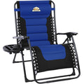 Colegence Xl Oversized Zero Gravity Chair, Fully Padded Adjustable Anti Gravity Reclining Lounge Chairs With Cup Holder Folding Recliner For Beach,Camping,Lawn,Patio,Outdoor, Support 300 Lbs(Blue)