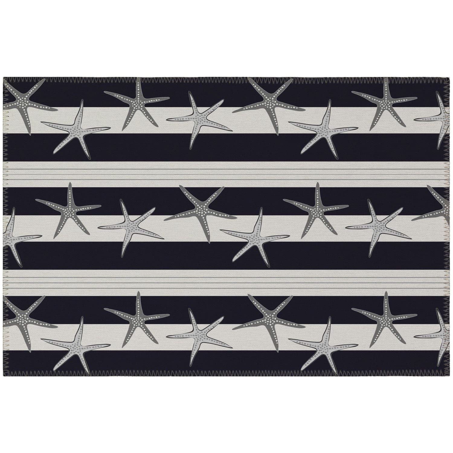 Seabreeze Sz12 Black Coastal Rug Rectangle 9' X 12'