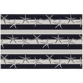 Seabreeze Sz12 Black Coastal Rug Rectangle 8' X 10'