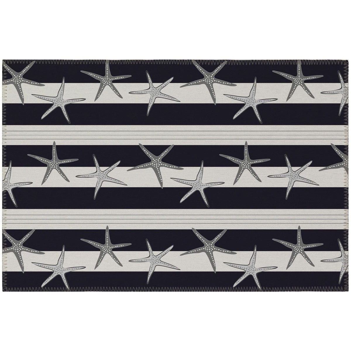 Seabreeze Sz12 Black Coastal Rug Rectangle 3' X 5'