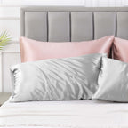 Love'S Cabin Silk Satin Pillowcase For Hair And Skin (Light Grey, 20X26 Inches) Slip Pillow Cases Standard Size Set Of 2 - Satin