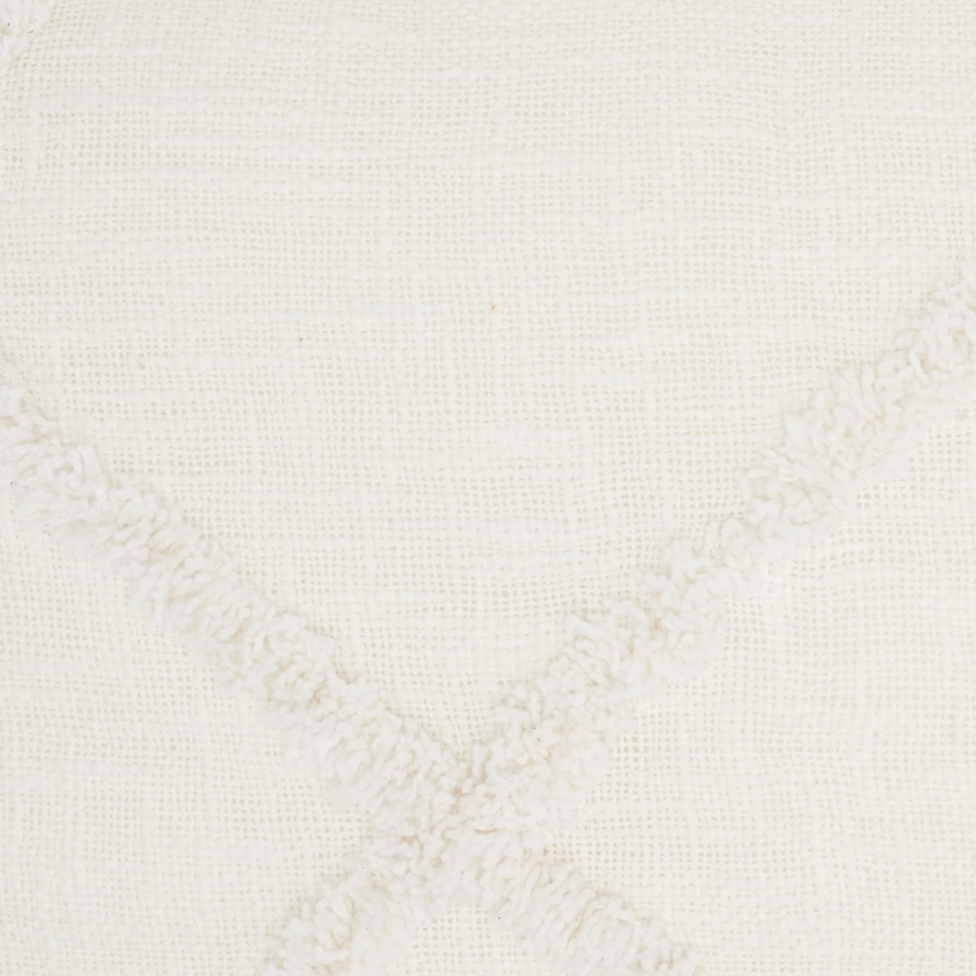 HomeRoots 100% Cotton Boho Chic White Textured Lines Throw Pillow