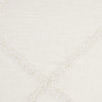HomeRoots 100% Cotton Boho Chic White Textured Lines Throw Pillow