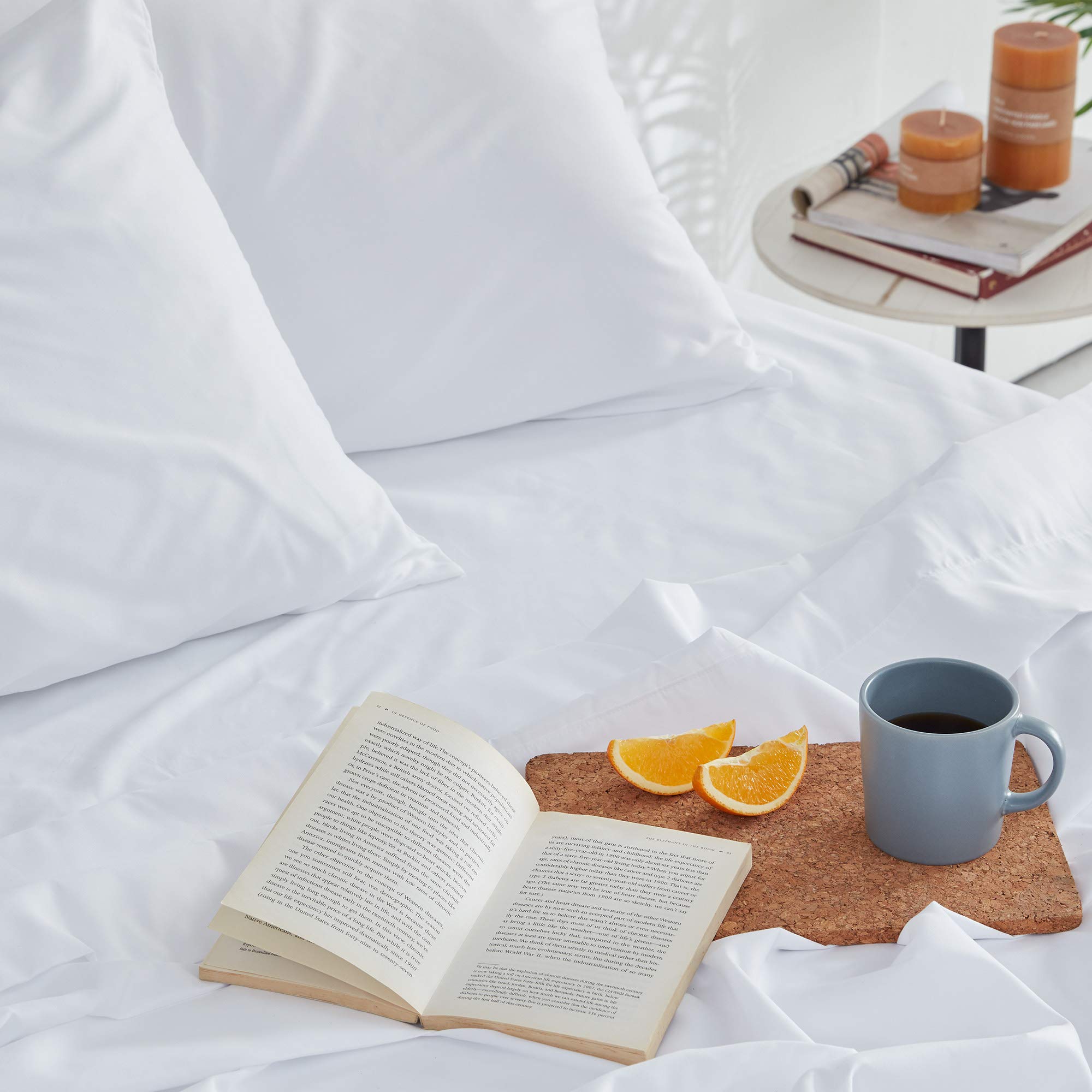 Sleep Zone Extra Deep Pocket Twin Sheets Set For Kids 3 Piece - Super Soft Brushed Microfiber Bedding Sheets Set Fits Deep Mattress Upto 21 Inches (White, Twin)