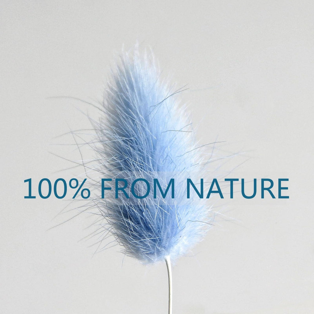 120 Pcs Blue Dried Pampas Grass Decor, 17-Inch Pompas Floral, Dry Flowers For Decoration, Pampas Grass In Bulk Tall, Blue Bunny