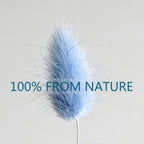 120 Pcs Blue Dried Pampas Grass Decor, 17-Inch Pompas Floral, Dry Flowers For Decoration, Pampas Grass In Bulk Tall, Blue Bunny