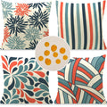 Cirzone Outdoor Pillow Covers 18X18 Set Of 4 Waterproof Outdoor Pillows Couch Throw Pillow Covers Striped Printing Decorative Pi
