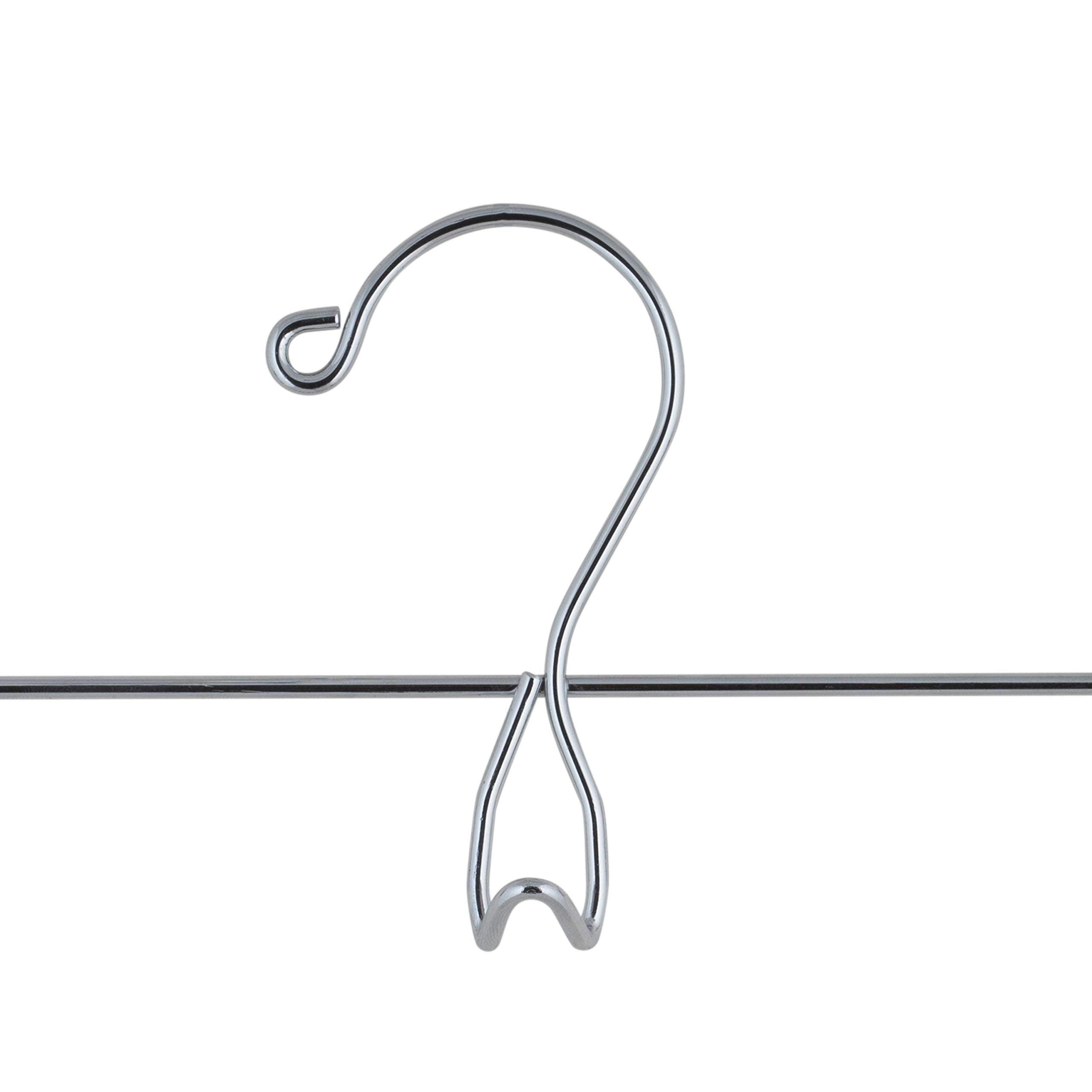 Organize It All Add-On Chrome Skirt And Plants Clothing Hanger With Clips (3 Pack)