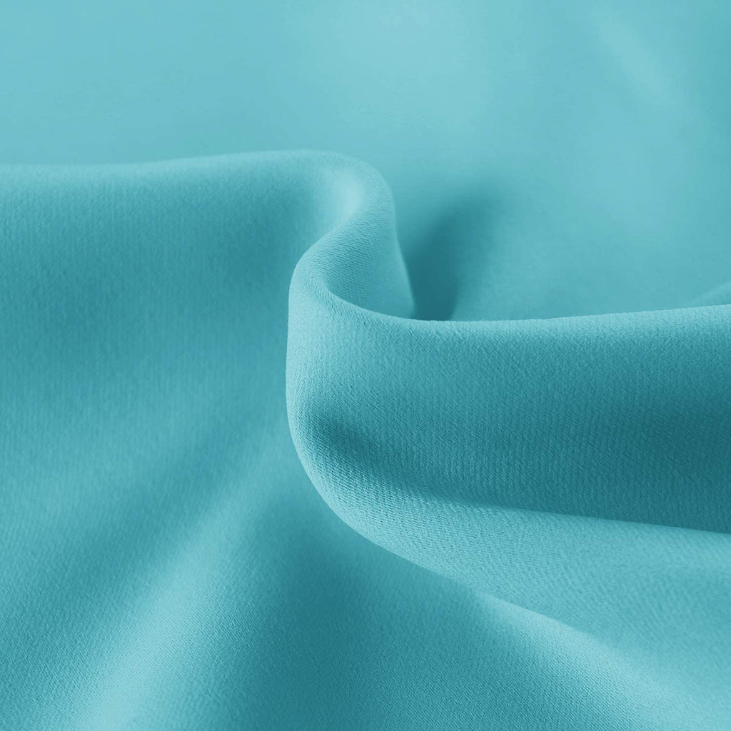 Hiasan Blackout Valance Curtains For Kitchen Solid Room Darkening Rod Pocket Valances For Windows, 42 X 12 Inches Length, Turquoise, 1 Panel