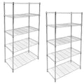 YSSOA Heavy Duty 5-Shelf Storage Shelves, 1750Lb Loading Capacity, 35.43 W x 17.72 D x 70.87 H Adjustable Shelving Unit with Whe