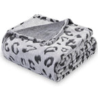 Sochow Flannel Fleece Cheetah Print Throw Blanket For Women, Lightweight Super Soft Cozy Plush Blanket, 50 X 60 Inches Black Leo