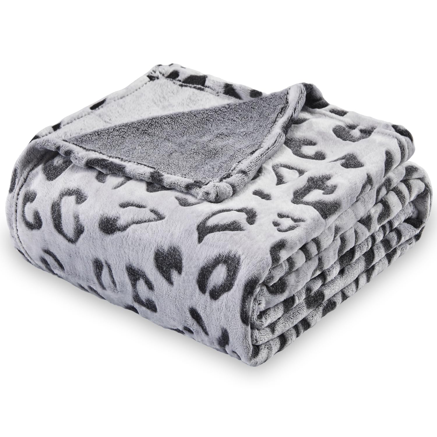 Sochow Flannel Fleece Cheetah Print Throw Blanket For Women, Lightweight Super Soft Cozy Plush Blanket, 50 X 60 Inches Black Leo