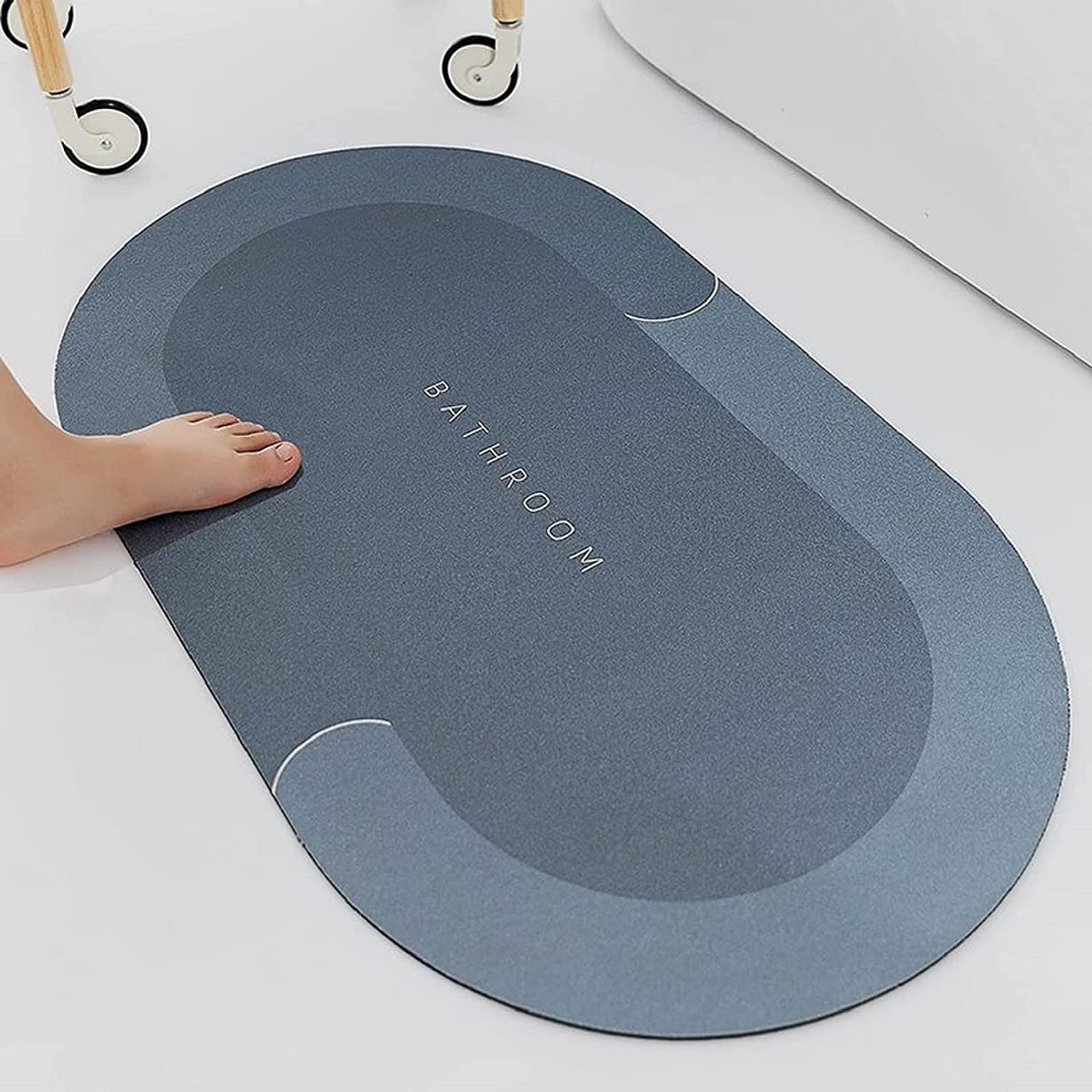 LAPREX AntiSlip Bath Mat Quick Water Absorbent Diatomite Door Mat Bathmat Bathroom Rug Shower Mat Rubber Story Home Bath Mats f