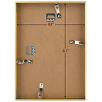 Golden State Art, A4 Aluminum Gold Picture Frame With Acrylic Front, Swivel Tabs, Sawtooth Hangers, Spring Clips, Metal Wall Pos