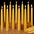 24 Packs Natural Beeswax Taper Candles 8 inch Beeswax Candles Smokeless Pure Beeswax Candles 8 Hour Burn Time Dripless Beeswax C