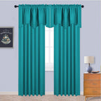 Nicetown Valances For Windows - Blackout Thermal Insulated Valance Short Topper Curtains 18 Inch For Kitchen Bathroom Living Roo