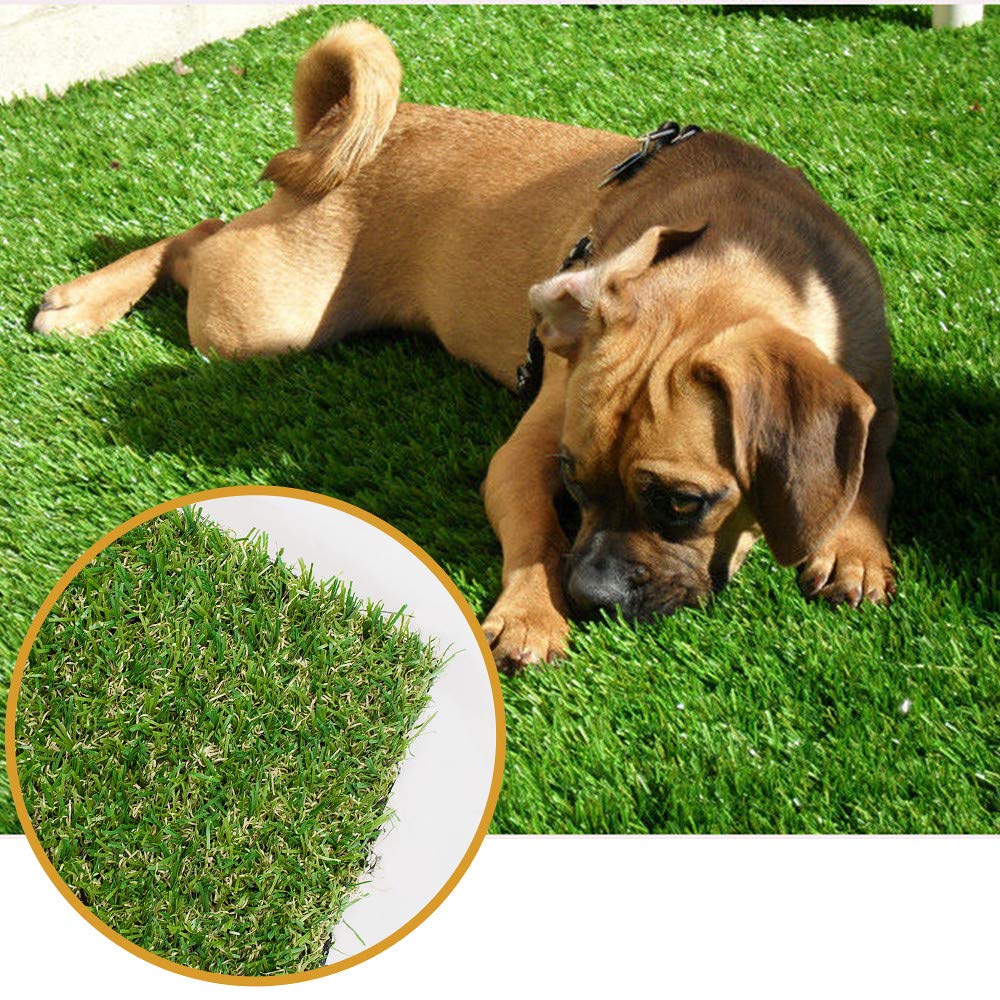 Altruistic Thick Realistic Artificial Grass Mat Customized Sizes, 11Ft X 11Ft Synthetic Fake Astro Turf Indoor Outdoor Garden La