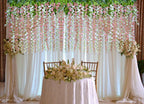 Dearhouse 12 Pack 1 Piece 3.6 Feet Artificial Fake Wisteria Vine Ratta Hanging Garland Silk Flowers String Home Party Wedding De