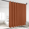 Nicetown Lower Noise Room Divider Curtain Screen Partitions, Burnt Orange, 1 Panel, 84' Tall X 120' Wide, Blackout Sound Reduc