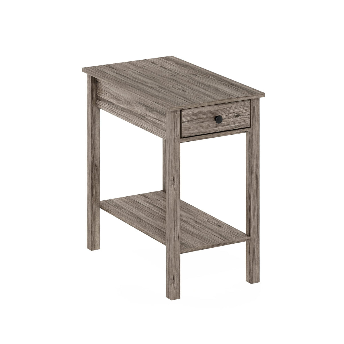 Furinno Classic Rectangular Side Table With Drawer, Rustic Oak, 1-Pack Rectangle