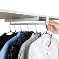 BaiNong pull out closet rod pull out pants rack for closet white 19-1/4 inch pull out rack clothes pull out valet rods for close