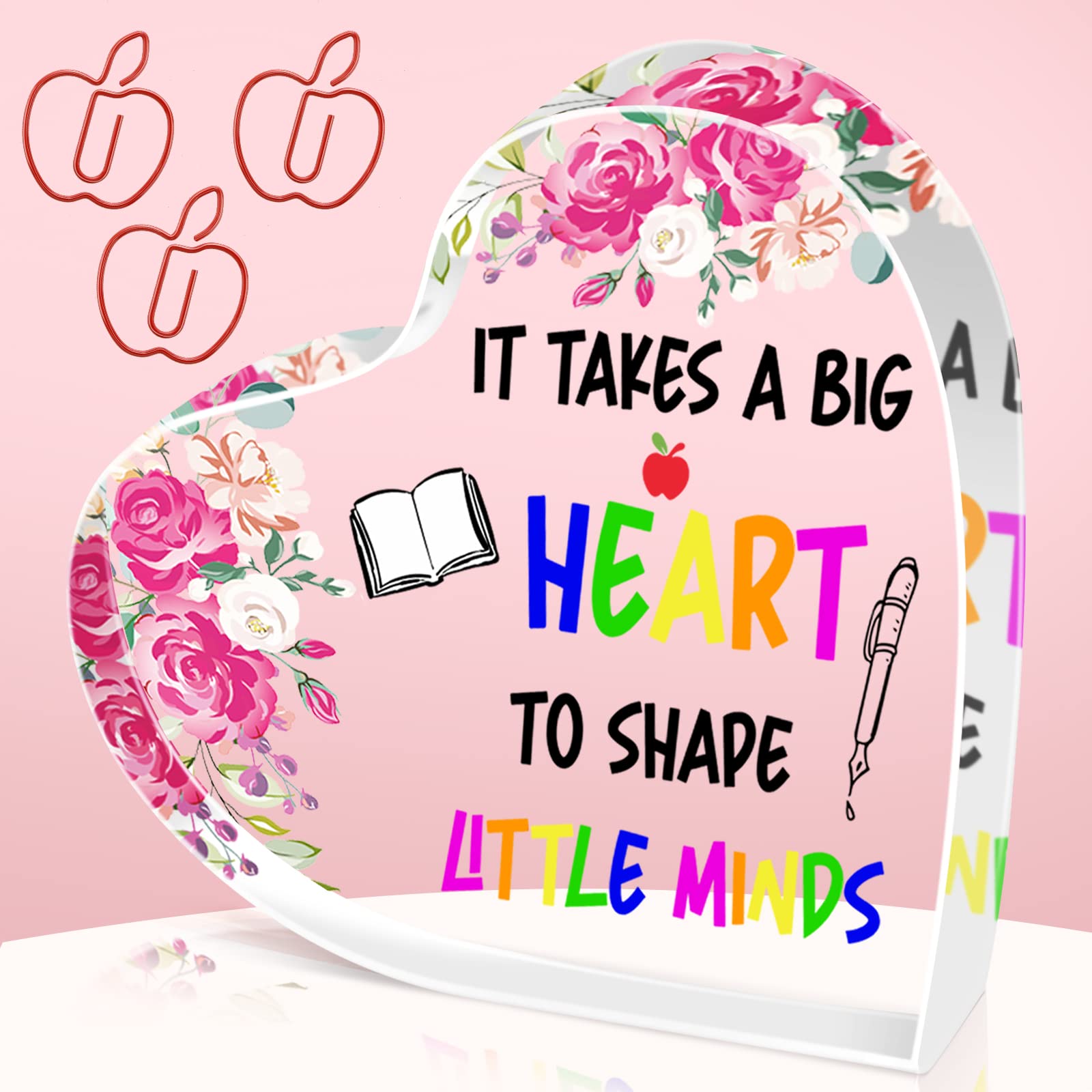 Teacher Appreciation Gift For Women Keepsake Paperweight And Bookmark Set Retirement Thanks Readers Acrylic From Student End Of
