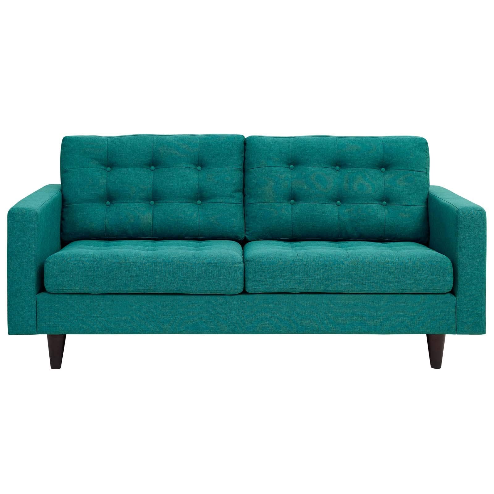 Modway Empress Sofa And Loveseat Set Of 2, Teal