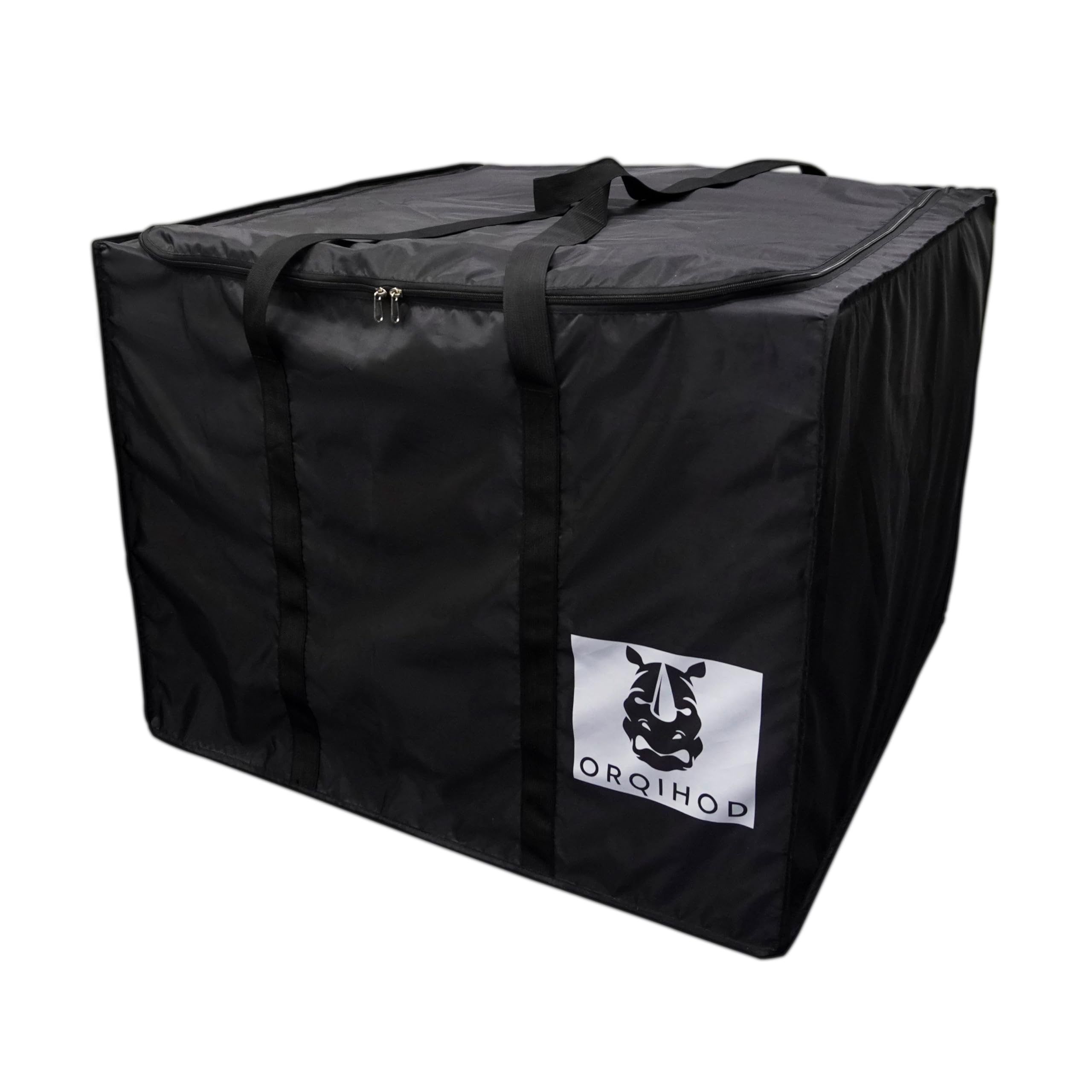 Orqihod Patio Cushion Storage Bag With Zipper And Handles Waterproof Outdoor Furniture Seat Cushion Bags Square, Black, 32 X32 X