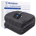 Westinghouse Electric Blanket Full Size, Super Cozy Soft Flannel 80 x 84 Heated Blanket with 10 Fast Heating Levels & 1-12 Auto-