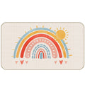 BXFAHZJ Cartoon Colourful Rainbow Sunshine Farmhouse Door Mat 17x30 Inch Indoor Outdoor Entrance Doormat Decor for Home Farmhous