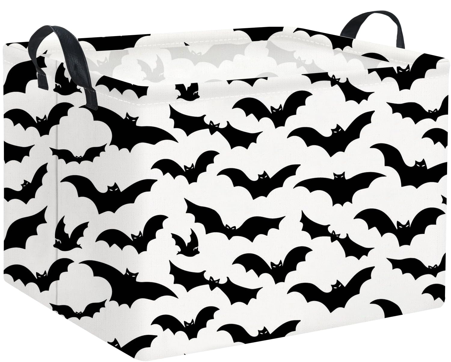 TIBAOLOVER Rectangular Batman Basket Kids Baby Storage Basket Cute Kids Toy Storage Bin Organizer Shelf Book Bat Room Decor(Blac
