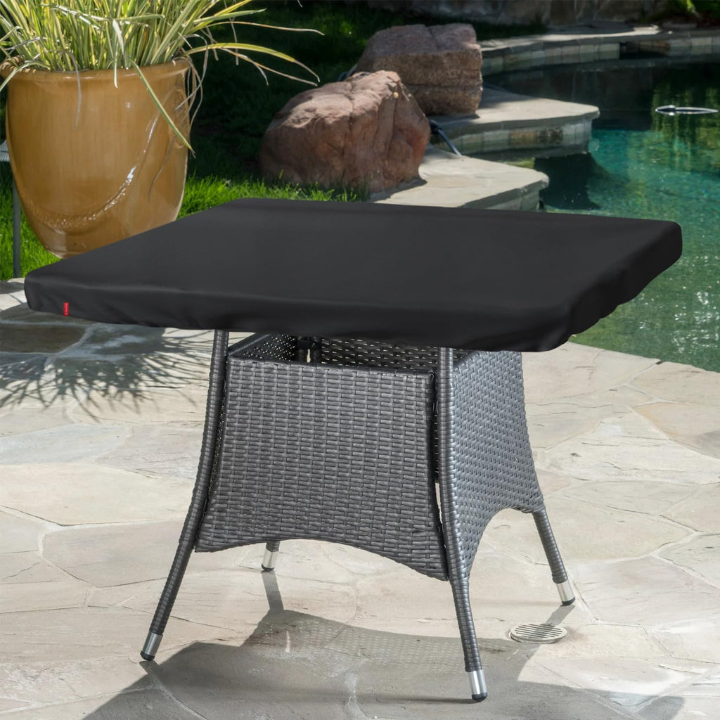 Solotoo Outdoor Square Table Cover,Waterproof Anti-Uv Patio Square Table Top Covers,Fits 32 X 32 Inches Square Patio Furniture (