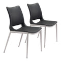 Ace Dining Chair (Set Of 2) Black & Silver