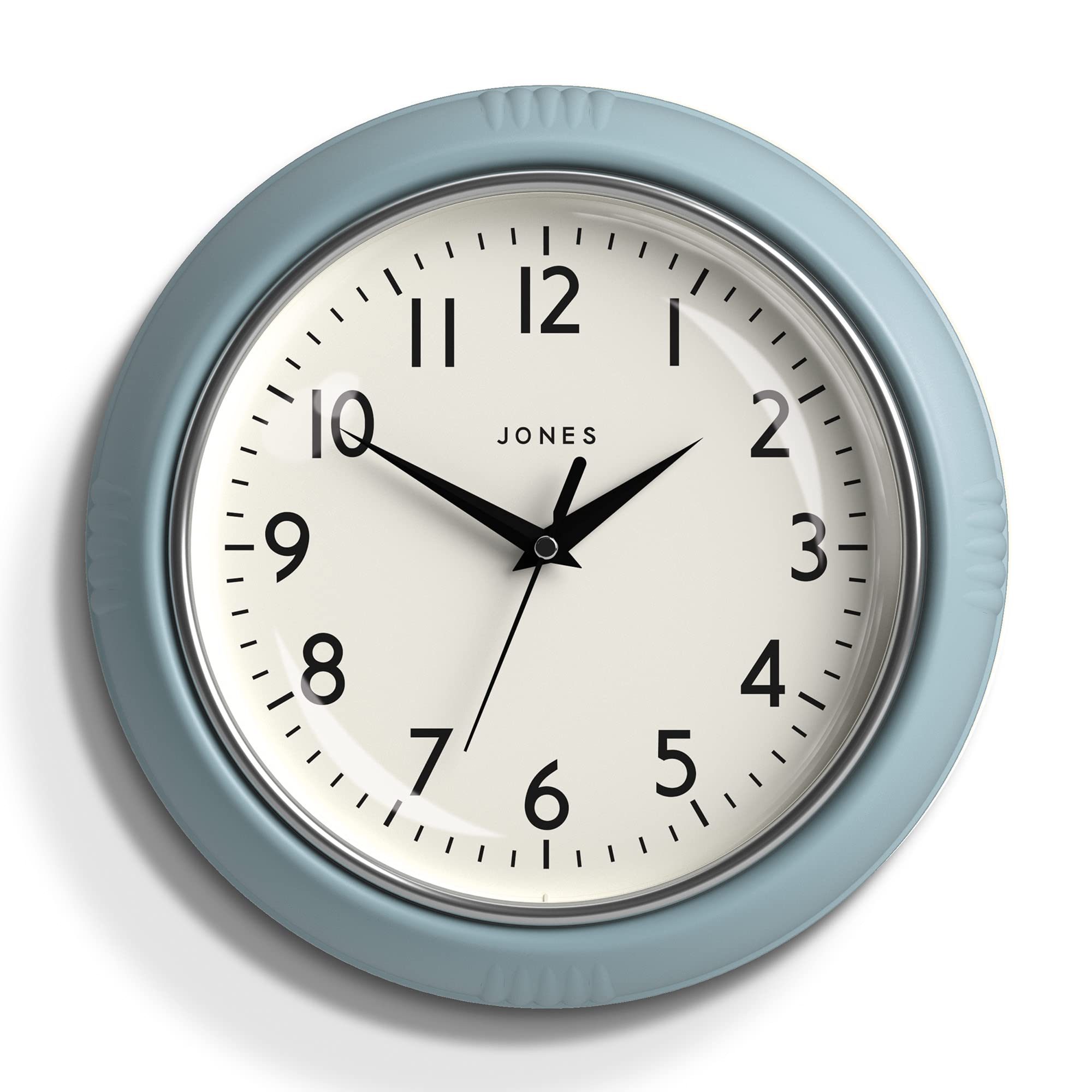 JONES CLOCKS The Ketchup Wall Clock - Analog Wall Clock - Retro Clock - Kitchen Wall Clocks - Easy to Read Dial - Round Wall Clo
