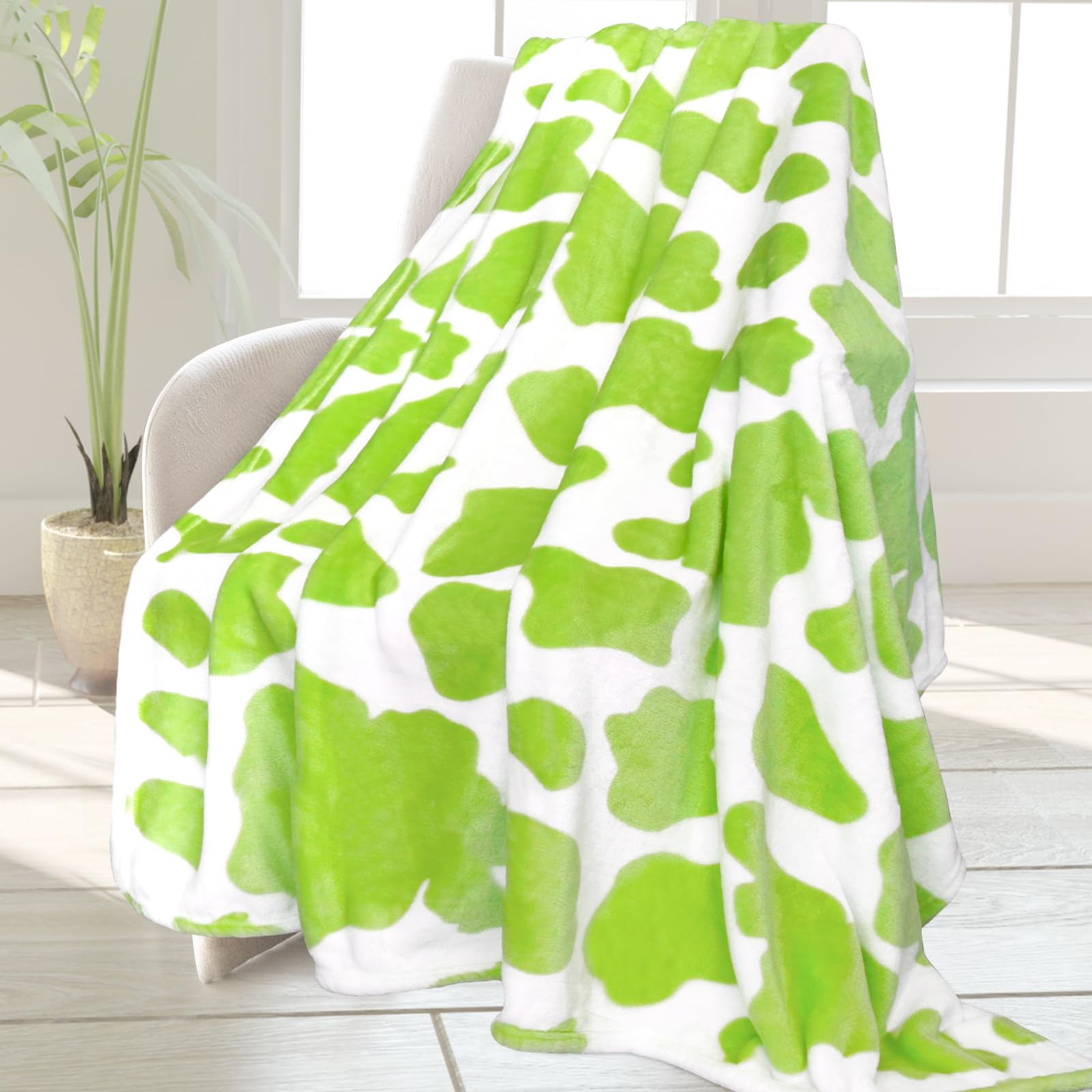 Hseec Green Throw Blanket Fleece Cozy Blankets & Throws Soft Throw Blankets For Couch