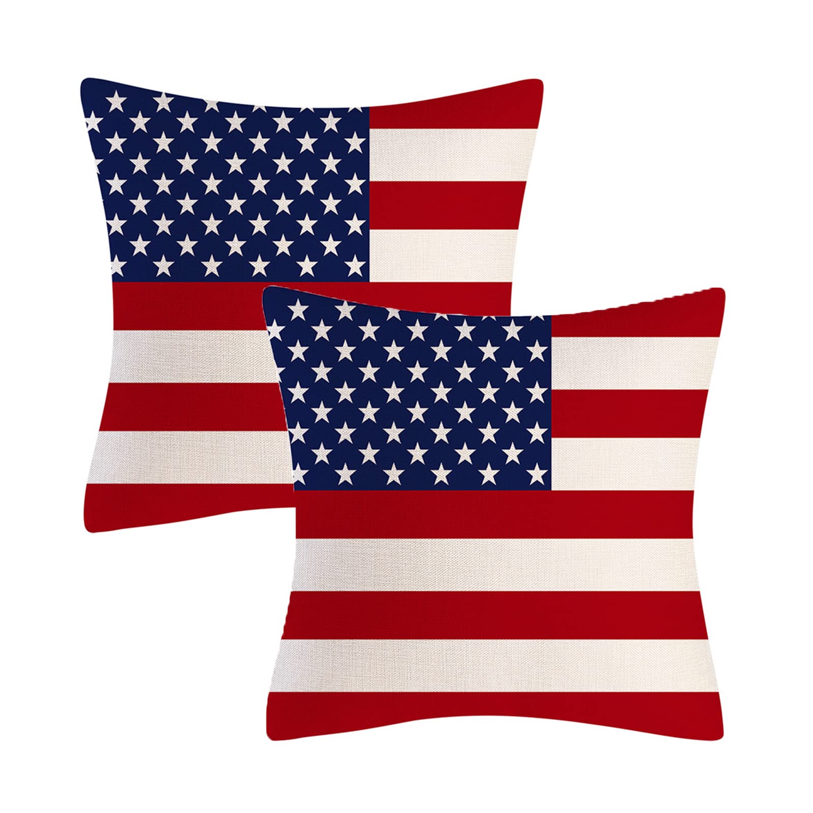 4Th Of July Throw Pillows Farmhouse Decorative Throw Pillow Case Indoor Outdoor Cushion Cover Red White And Blue Patriotic Star