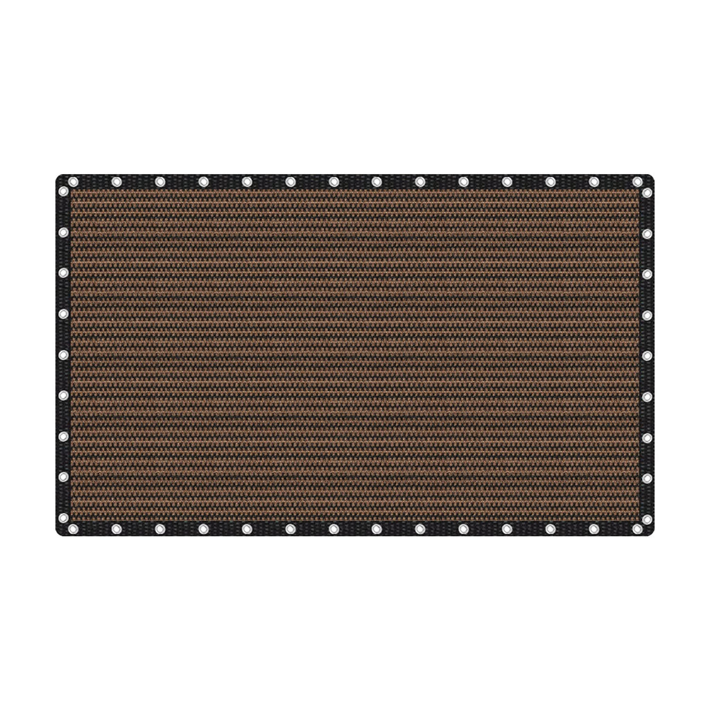 Vicllax 90% Shade Fabric Sun Shade Cloth Privacy Screen With Reinforced Grommets For Outdoor Patio Garden Pergola Cover Canopy 12X20 Ft, Mocha