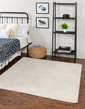 Unique Loom Solo Collection Area Rug - Calabasas (4 1 Square, Ivory)