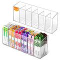 AIEVE 2 Pack Drink Packet Organizer, Water Drink Packet Holder with Removable Dividers for Pantry Organizers and Storage, Water 