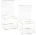 Acrylic Charity Donation Ballot Box Fundraising Coin Collection Tip Box 5' X 5' X 4' Office Suggestion Box Piggy Bank Ticket